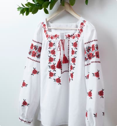 embroidered shirt